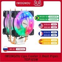 Chłodnica procesora IWONGOU 2011 2 chłodnica procesora ciepła X99 dla procesora Intel AMD Setsuhō RGB chłodnica wentylator chłodzący Cpu 1